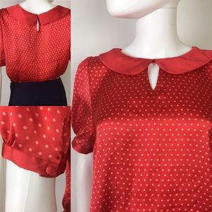Red Polka Dot Top